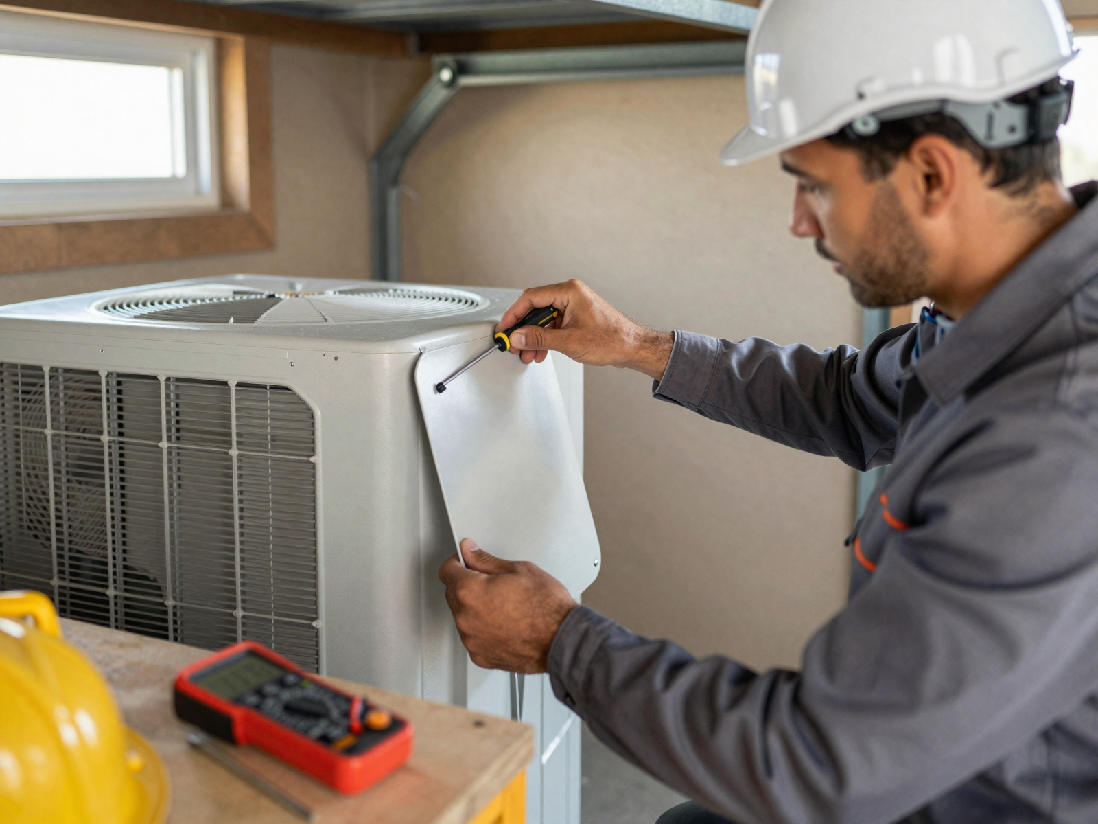 HVAC technician at work