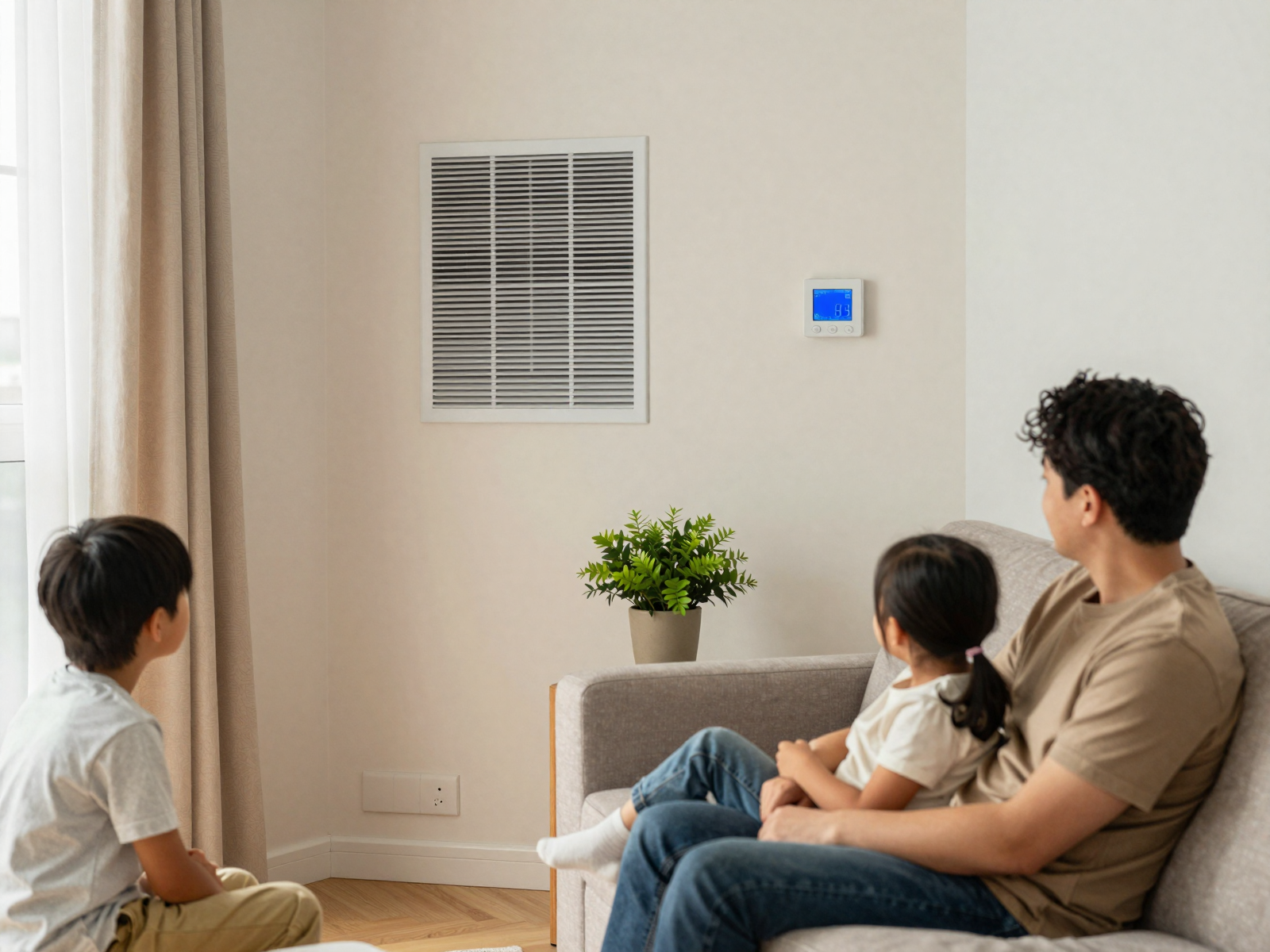 Home heating and cooling system